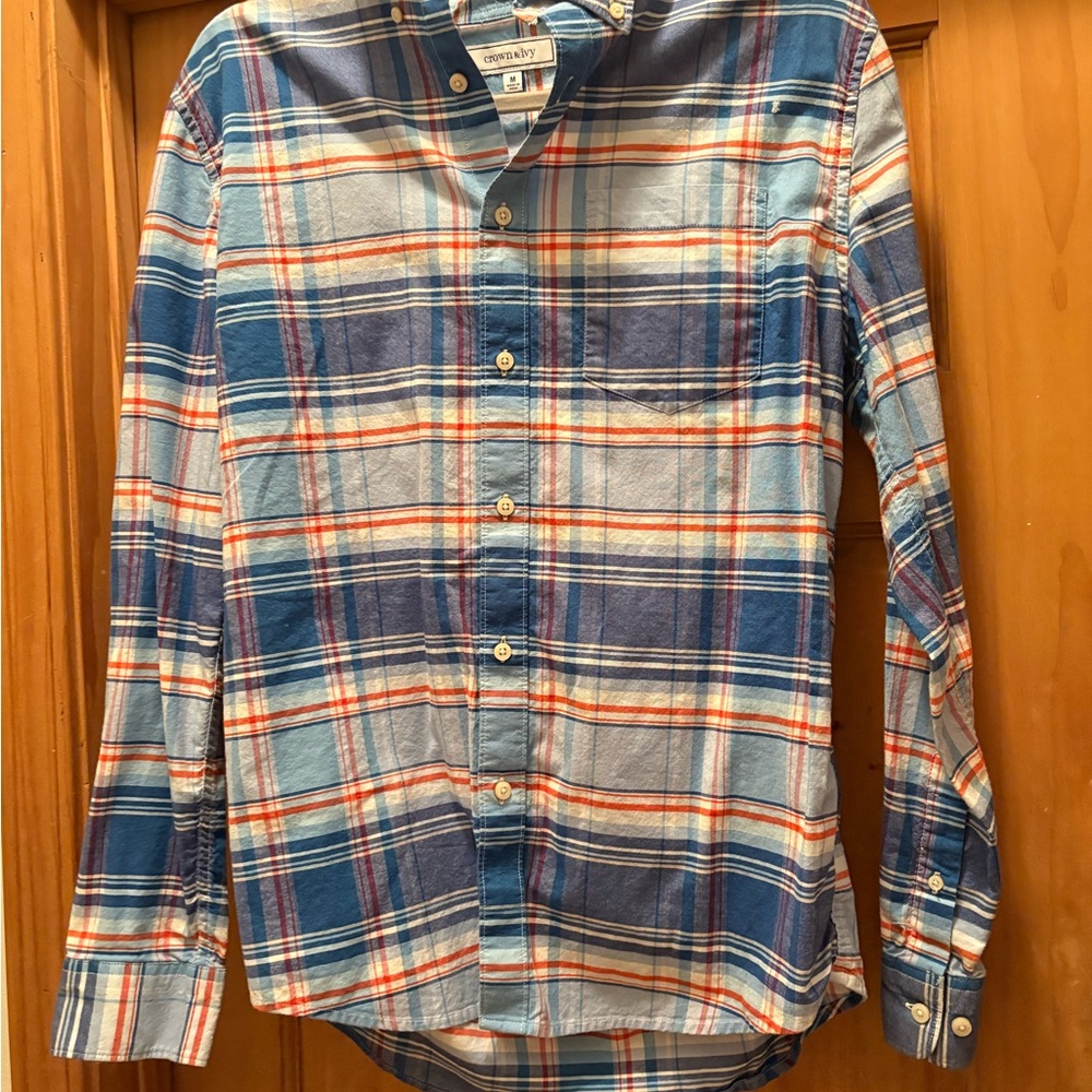 Crown & Ivy Multicolor Plaid Button-Down Shirt